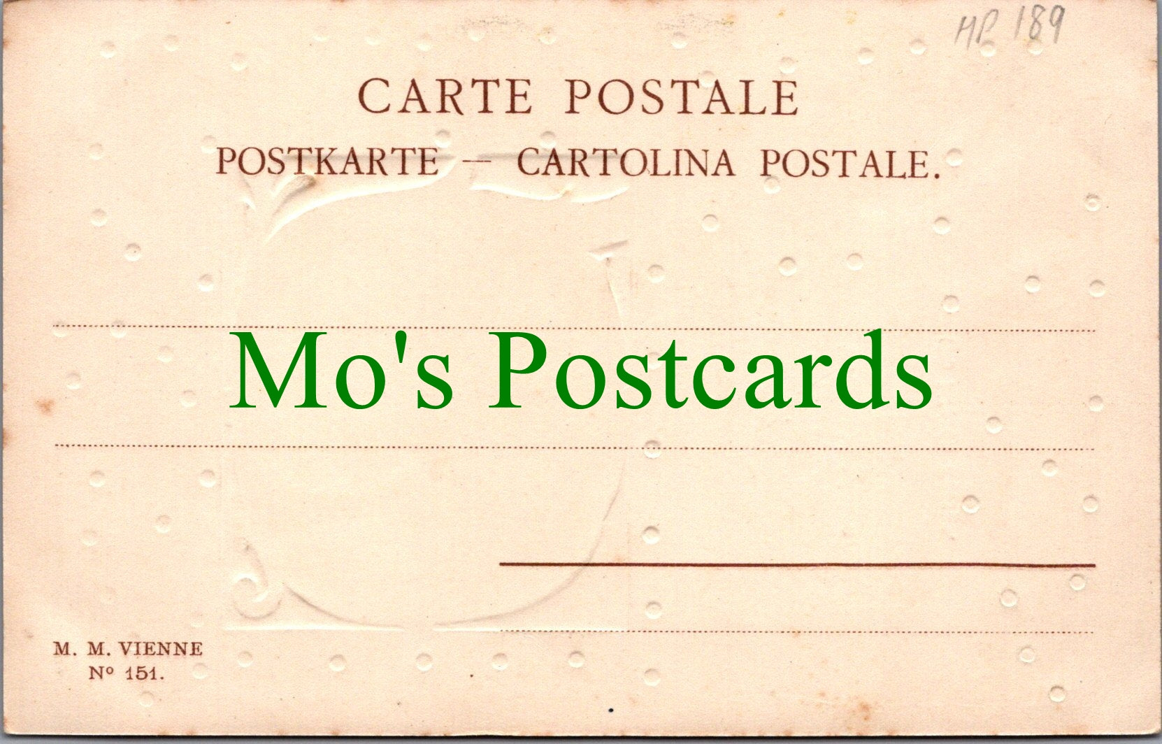 Embossed Art Postcard - With Good Wishes From The Misses George  HP189