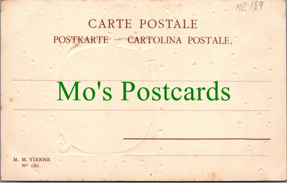 Embossed Art Postcard - With Good Wishes From The Misses George  HP189