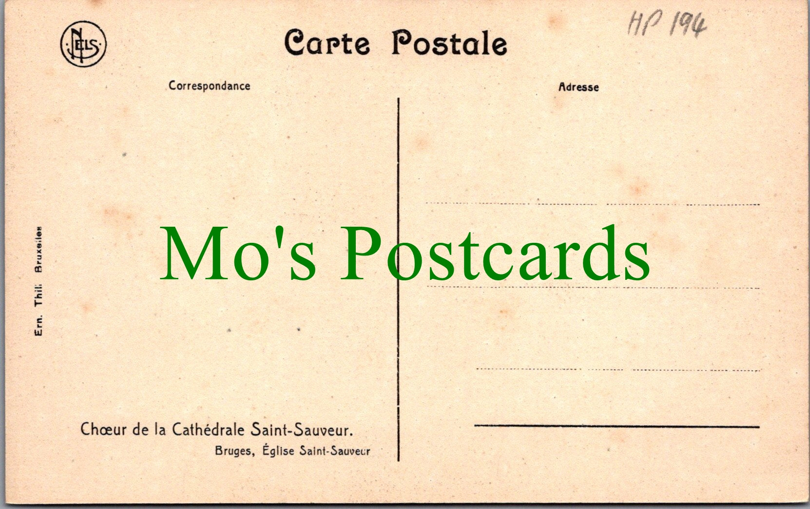 Belgium Postcard - Bruges, Choeur De La Cathedrale Saint-Sauveur   HP194