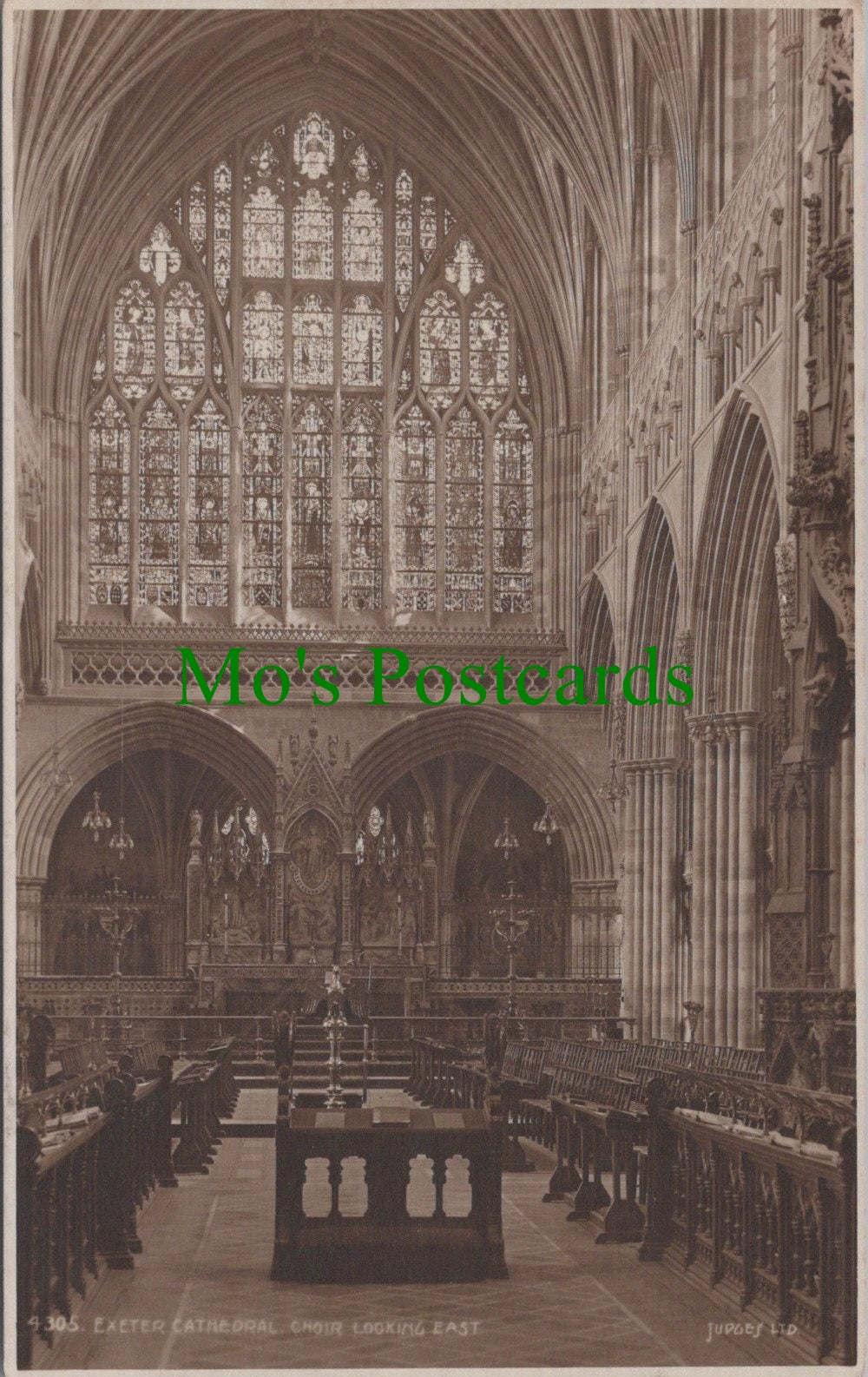 Devon Postcard - Exeter Cathedral, Choir Looking East   HP205