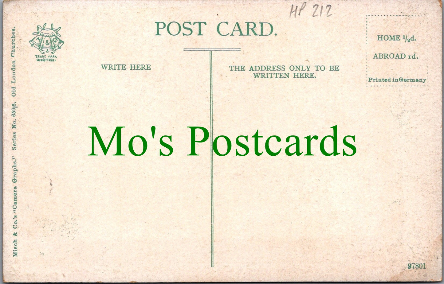 London Postcard - St Helen's Church, Bishopsgate HP212