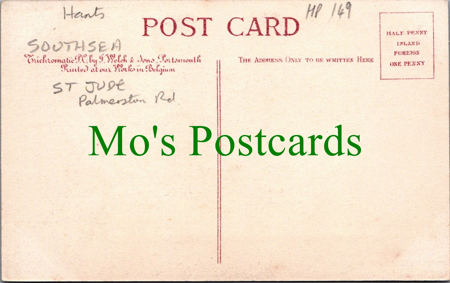 Hampshire Postcard - St Jude's Church, Southsea  HP149