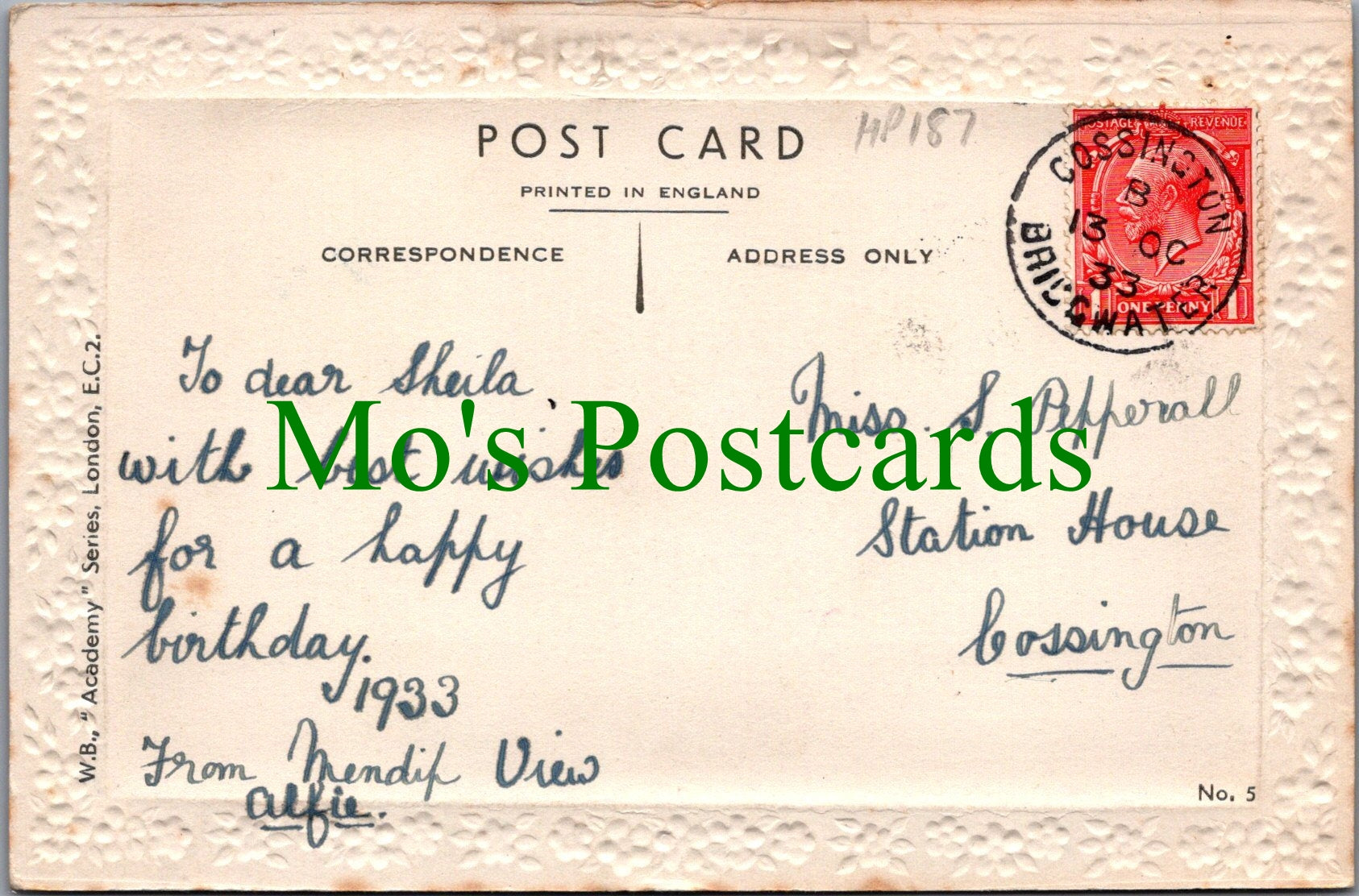 Greetings Postcard - To My Dear Friend Best Birthday Wishes  HP187