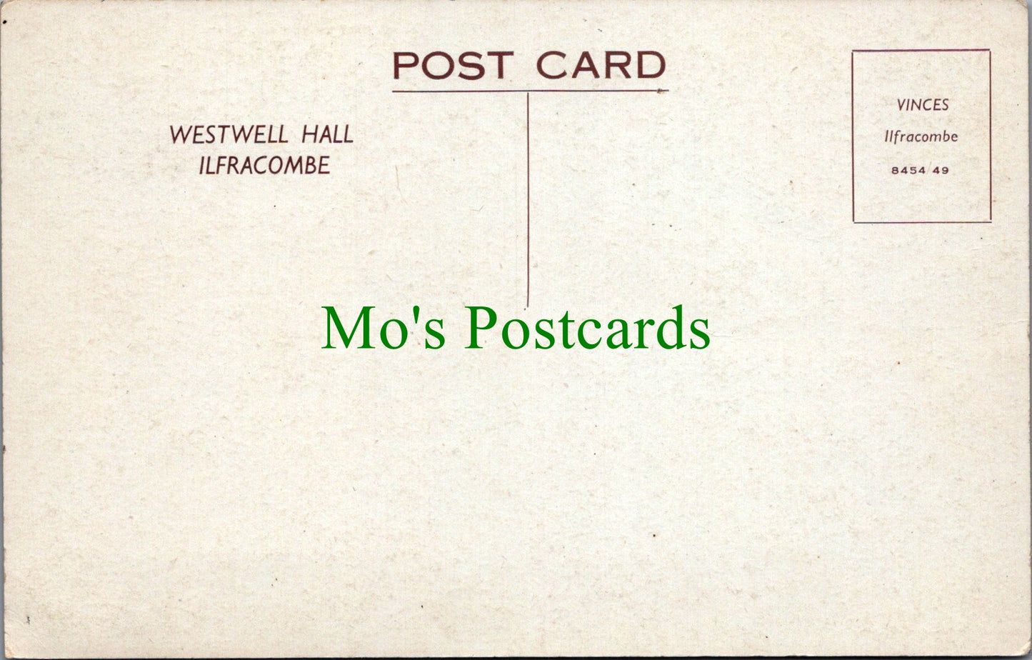 Devon Postcard - Ilfracombe, Westwell Hall  SW12665