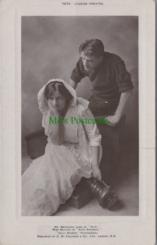 Theatrical Postcard - "Pete", Lyceum Theatre  SW12667