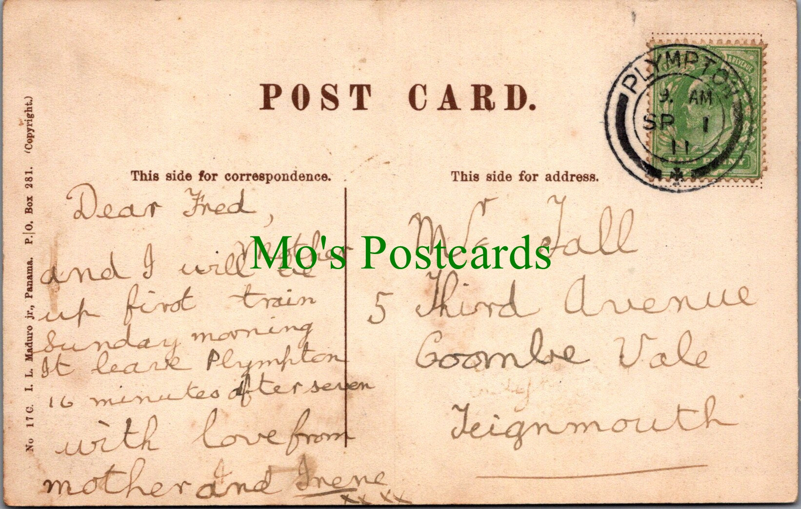 Panama Postcard - New Government Building, Colon  SW12672