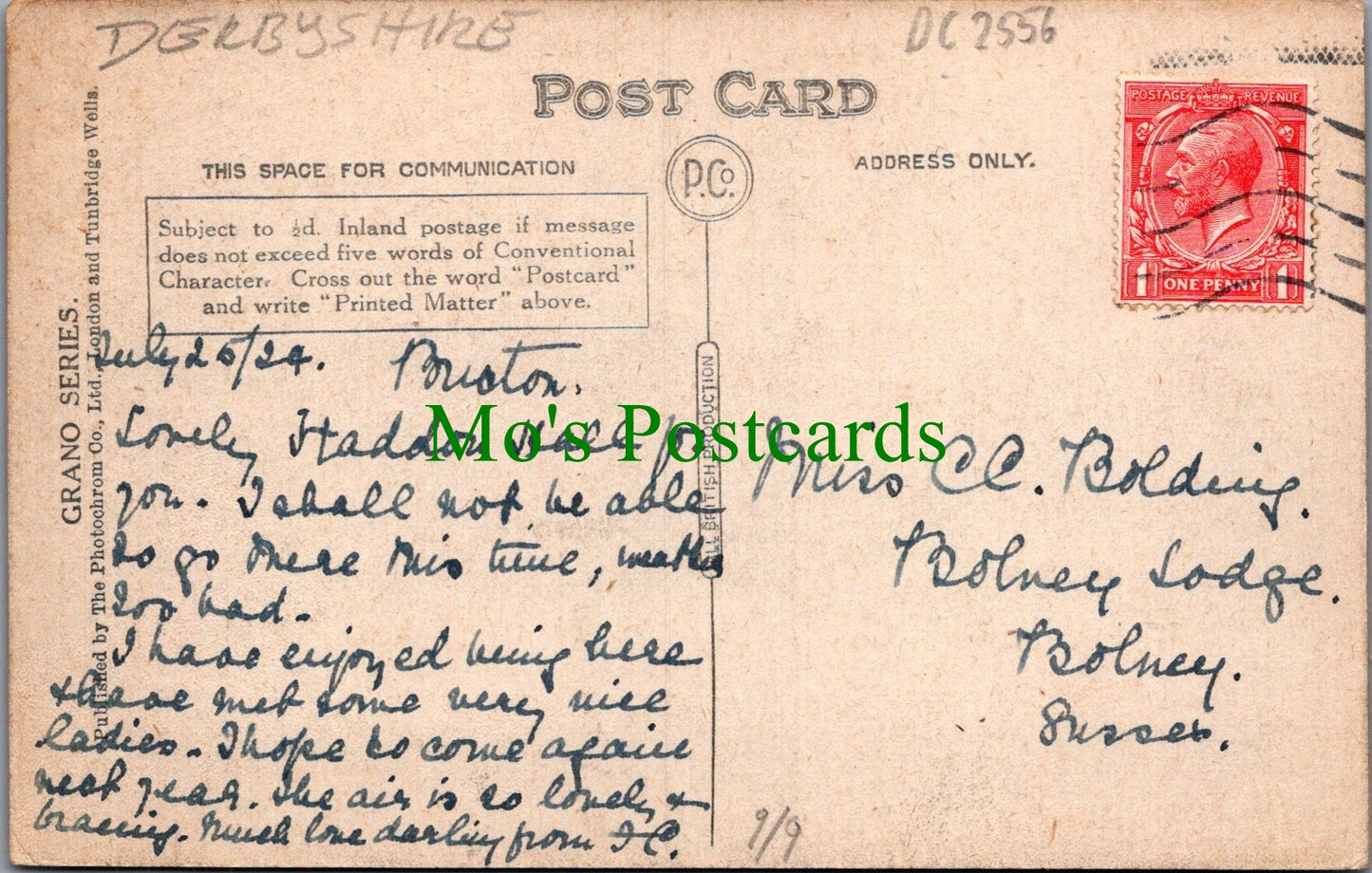 Derbyshire Postcard - Haddon Hall, Nr Bakewell  DC2556