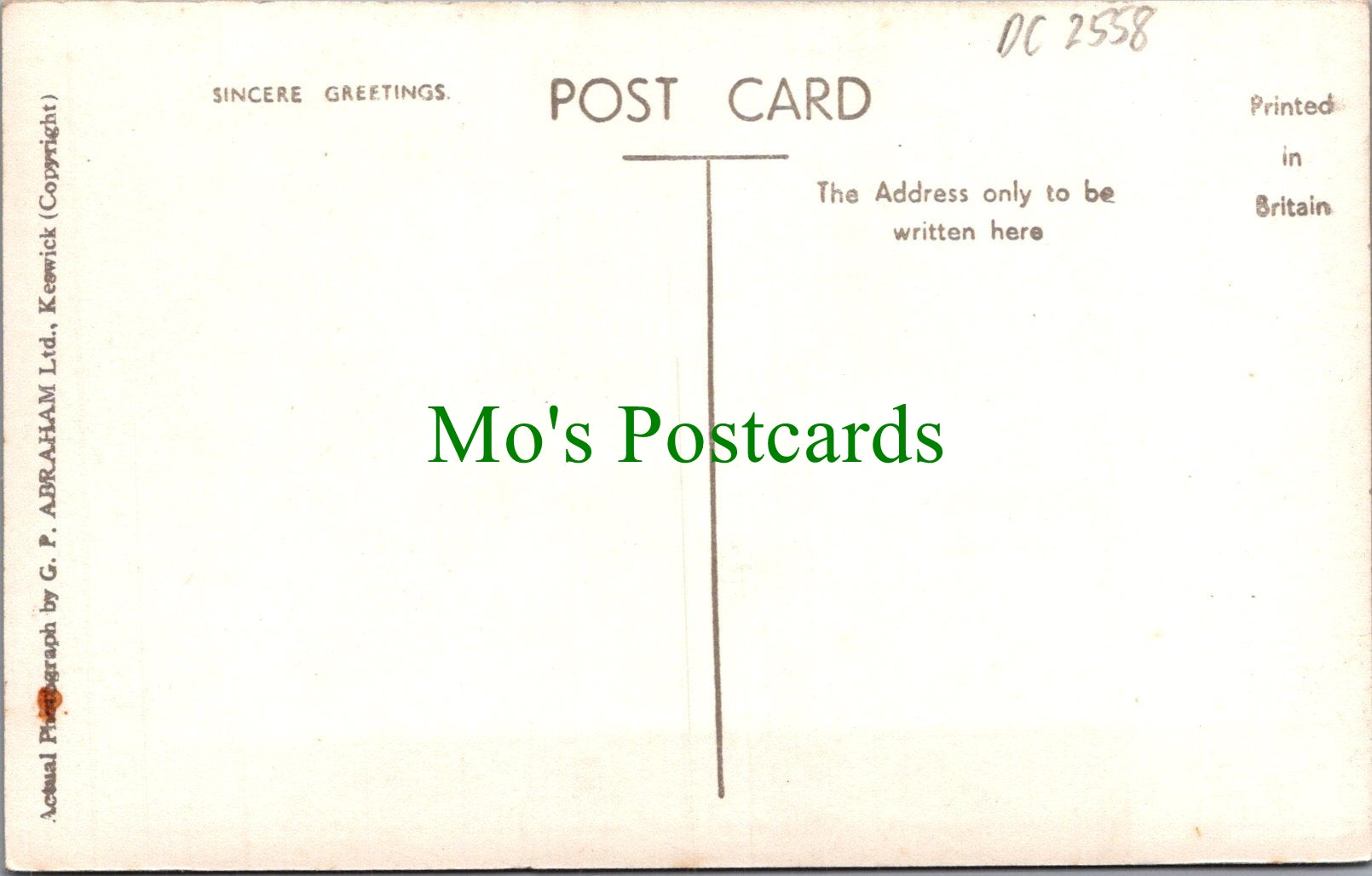 Cumbria Postcard - Windermere From Low Wood  DC2558