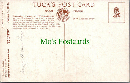 Military Postcard - Mounting Guard at Whitehall, London  SW12440