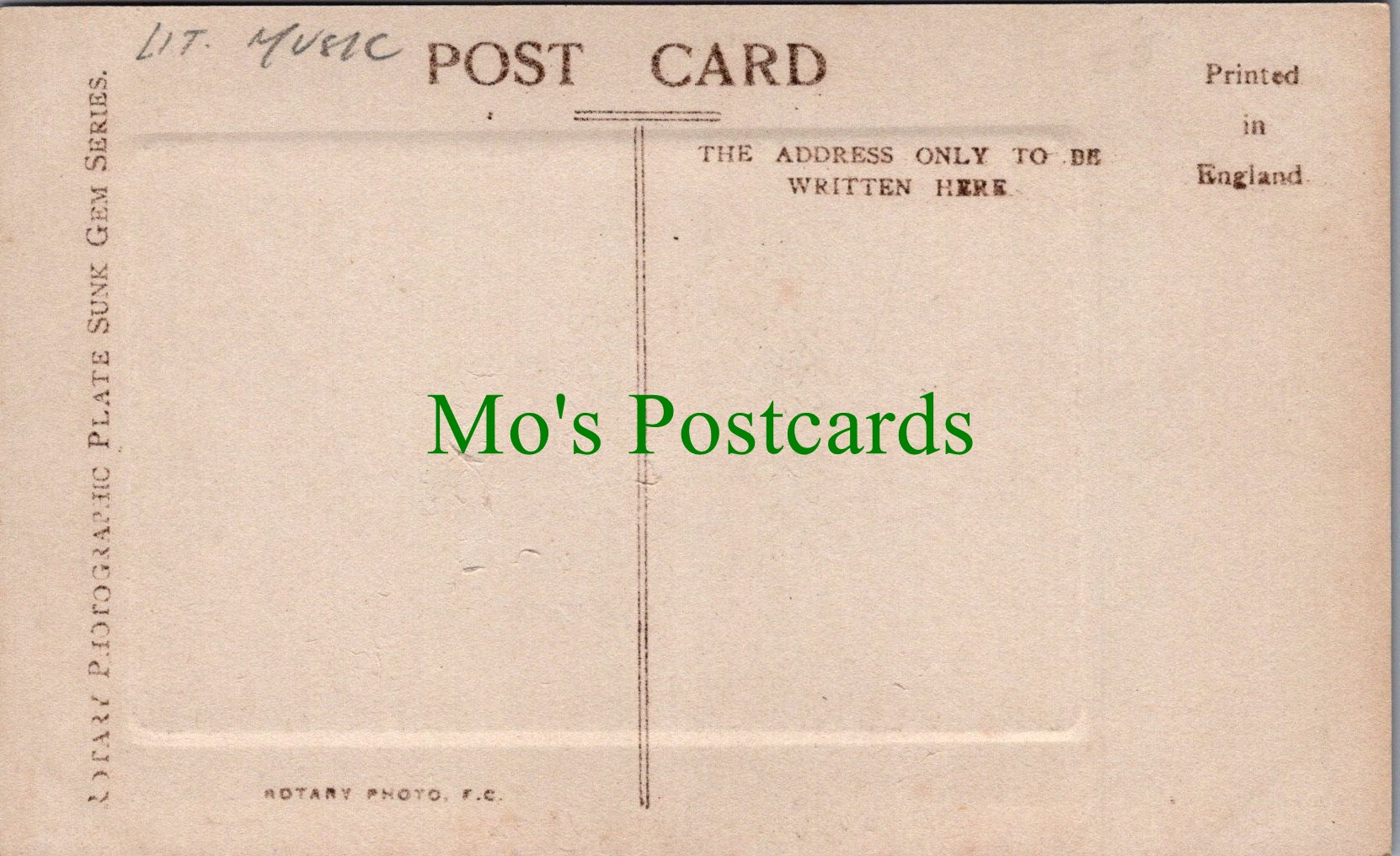 Music Postcard - Welsh Operatic Tenor Mr Ben Davies "When Other Lips" SW13223