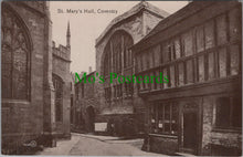 Load image into Gallery viewer, Warwickshire Postcard - Coventry, St Mary&#39;s Hall   SW13261
