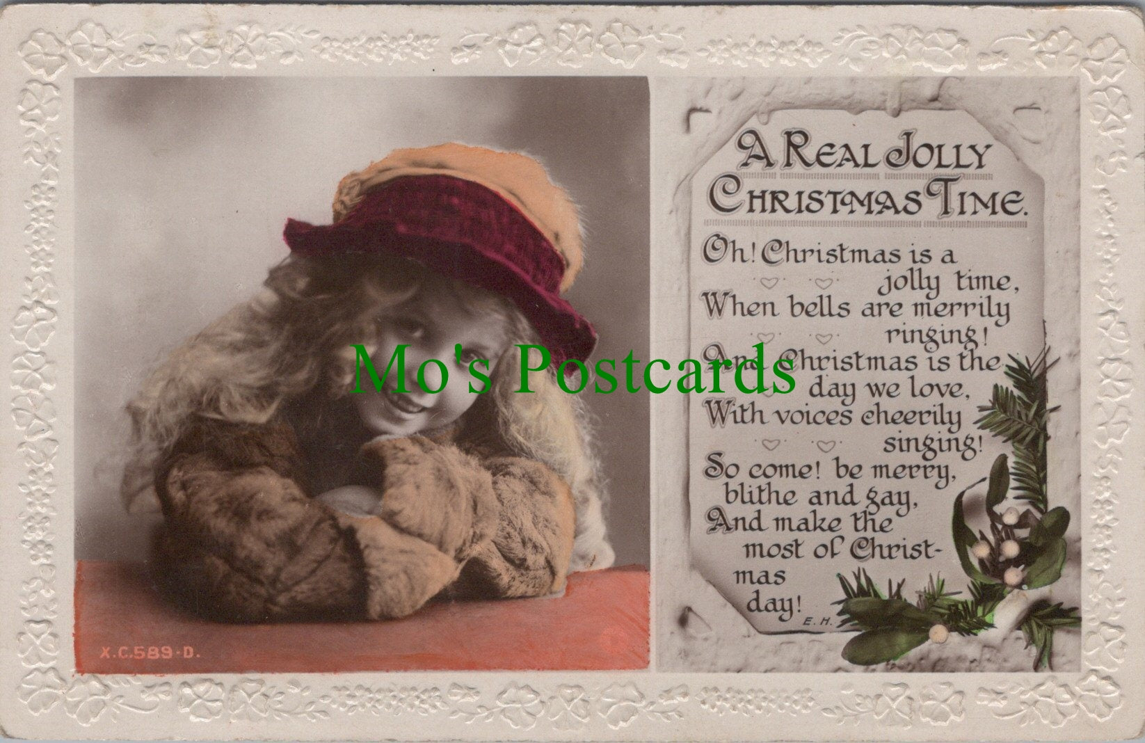 Greetings Postcard - A Real Jolly Christmas Time  SW13272