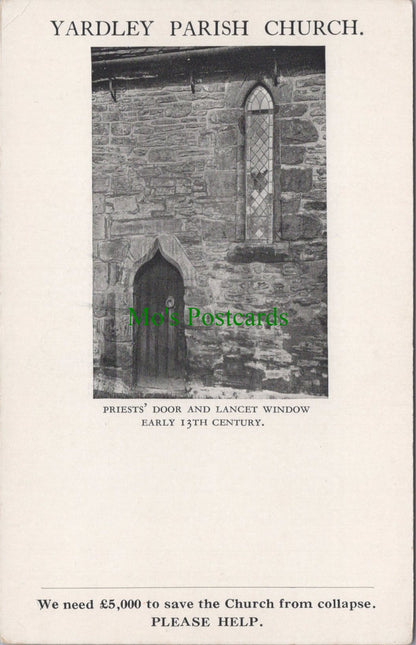Warwickshire Postcard - Yardley Parish Church  SW13275