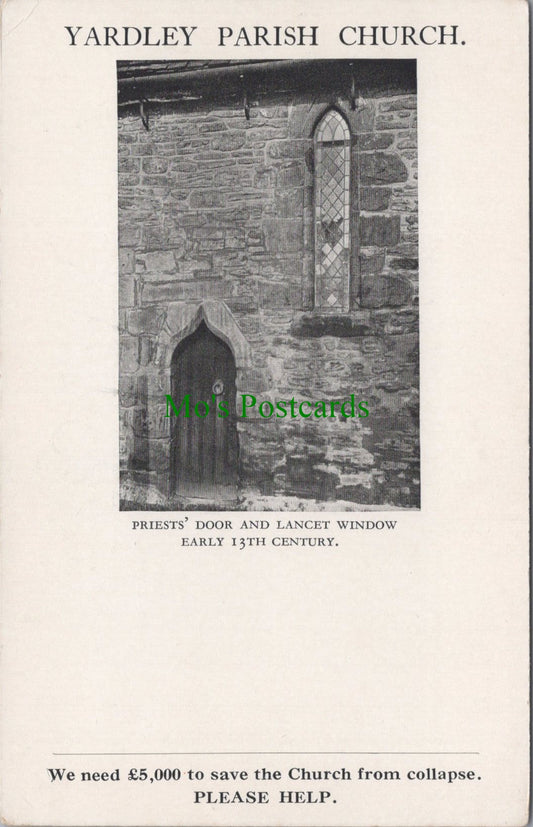 Warwickshire Postcard - Yardley Parish Church  SW13275