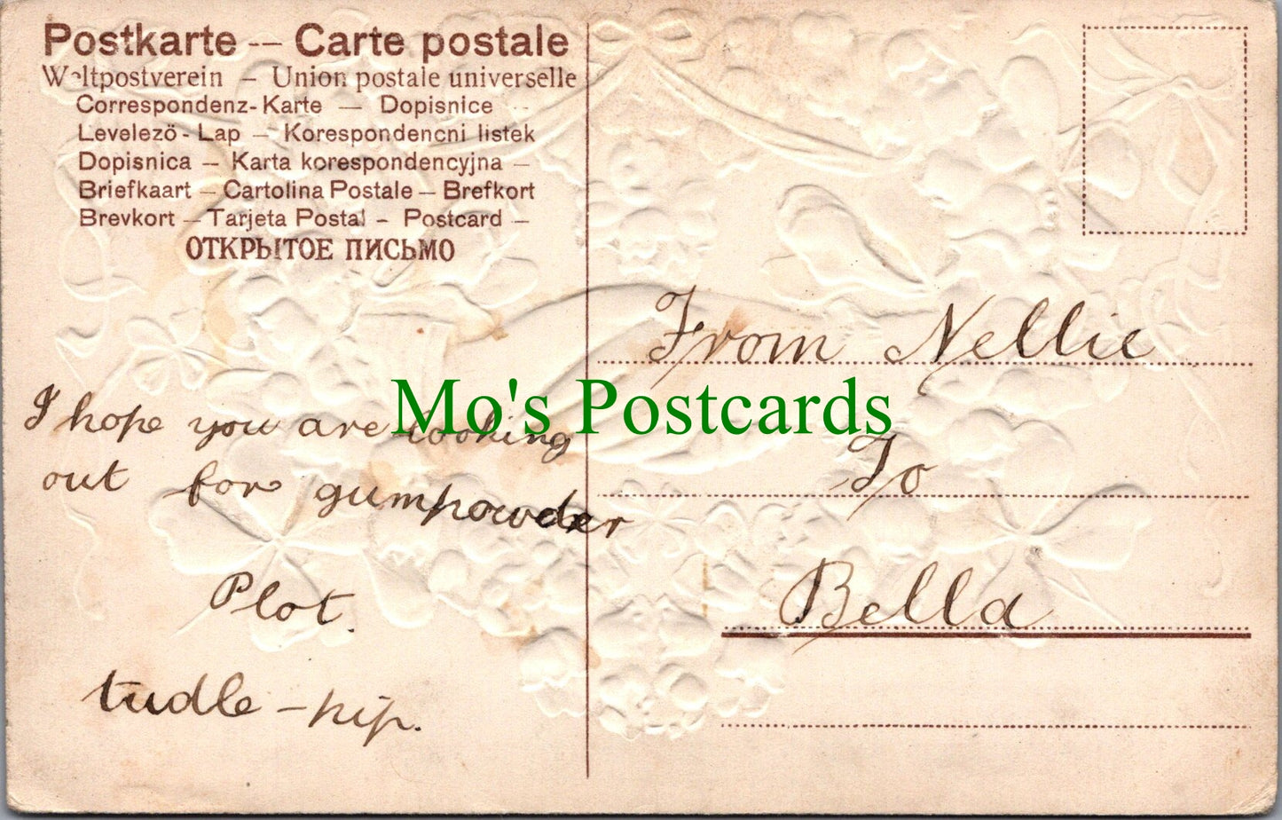 Embossed Greetings Postcard - Nellie To Bella Handshake  SW13279