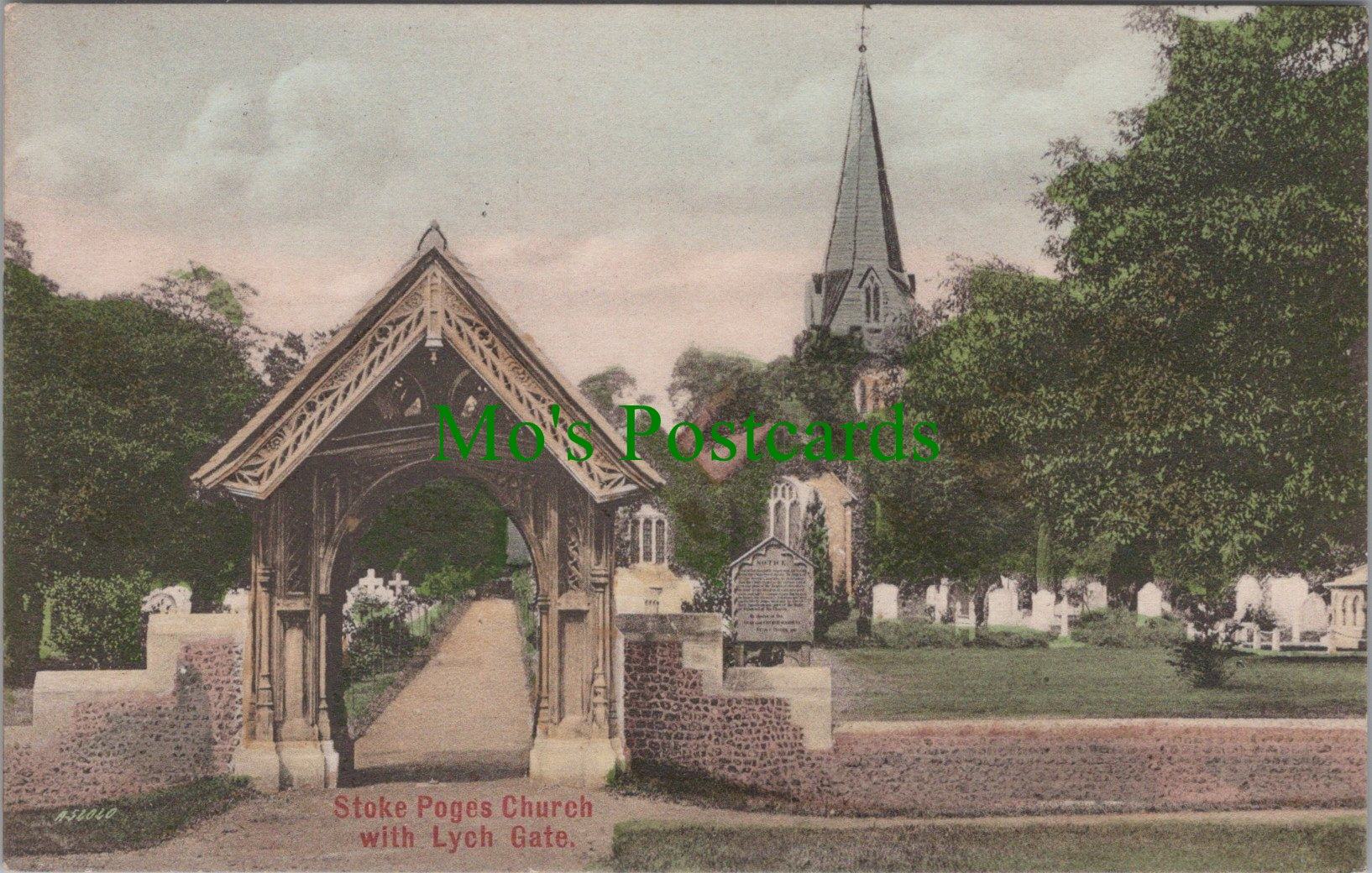 Buckinghamshire Postcard - Stoke Poges Church With Lych Gate  SW10946