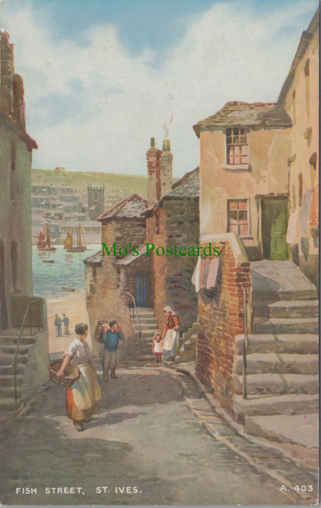 Cornwall Postcard - Fish Street, St Ives  SW10958