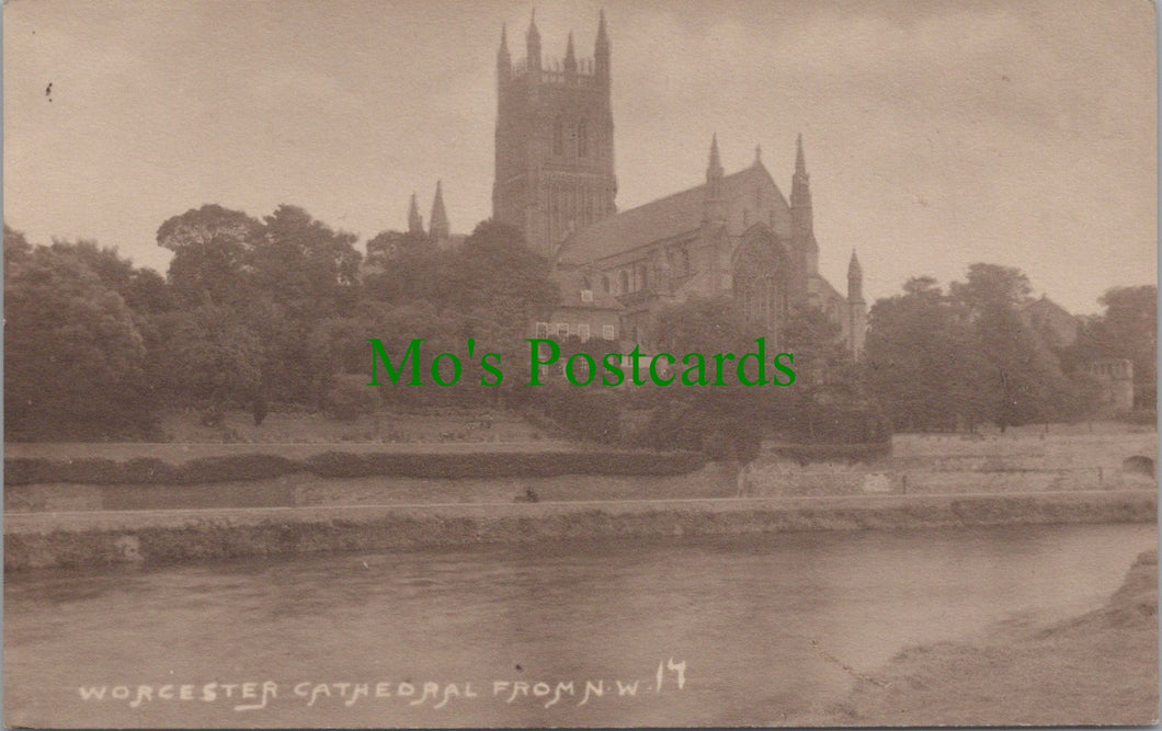 Worcestershire Postcard - Worcester Cathedral From North West SW10974