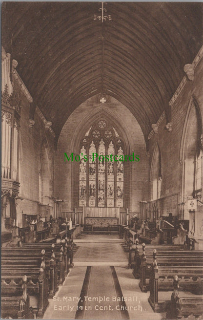 Warwickshire Postcard - St Mary's Church, Temple Balsall  SW10976