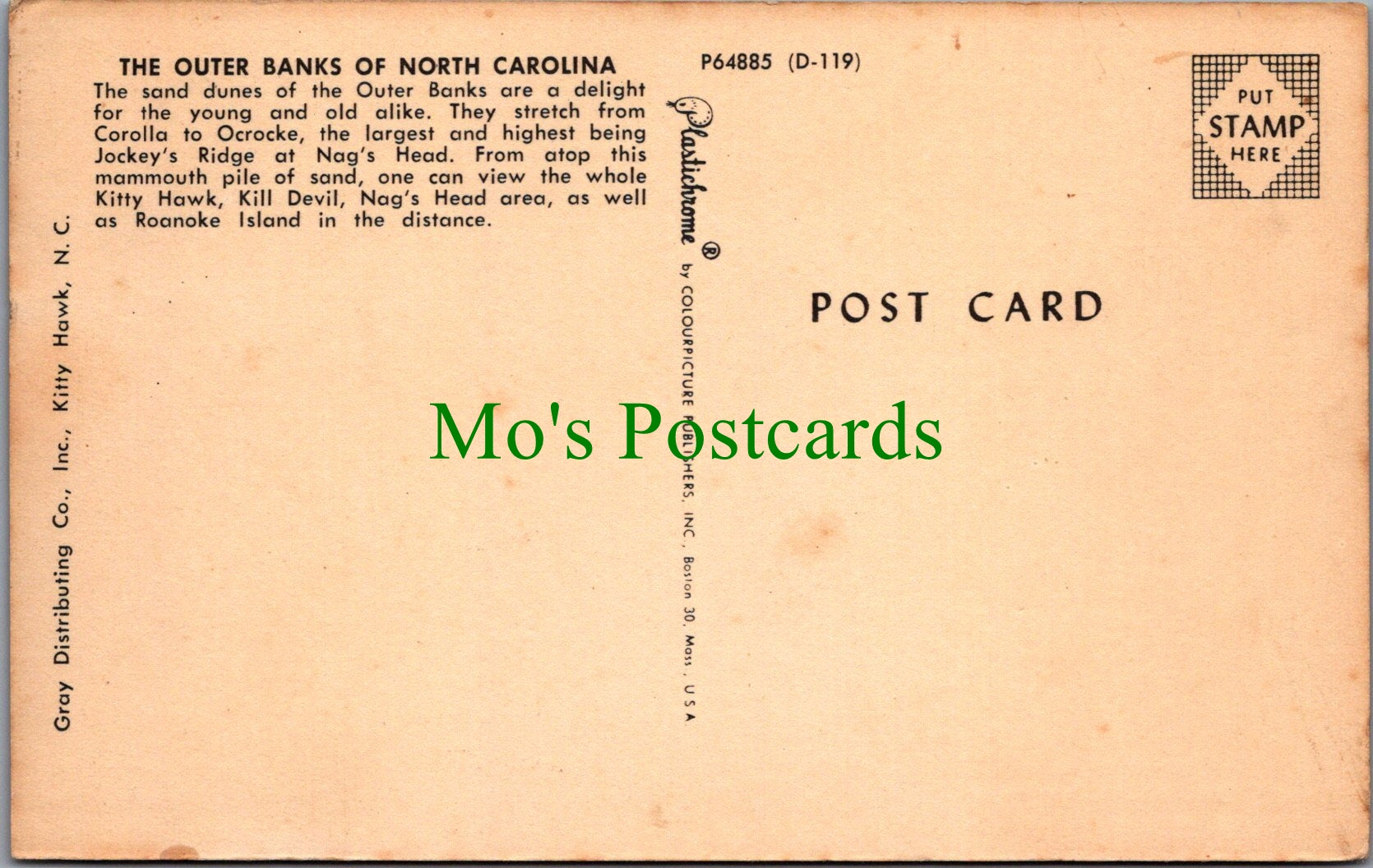 America Postcard - The Outer Banks of North Carolina  SW10985