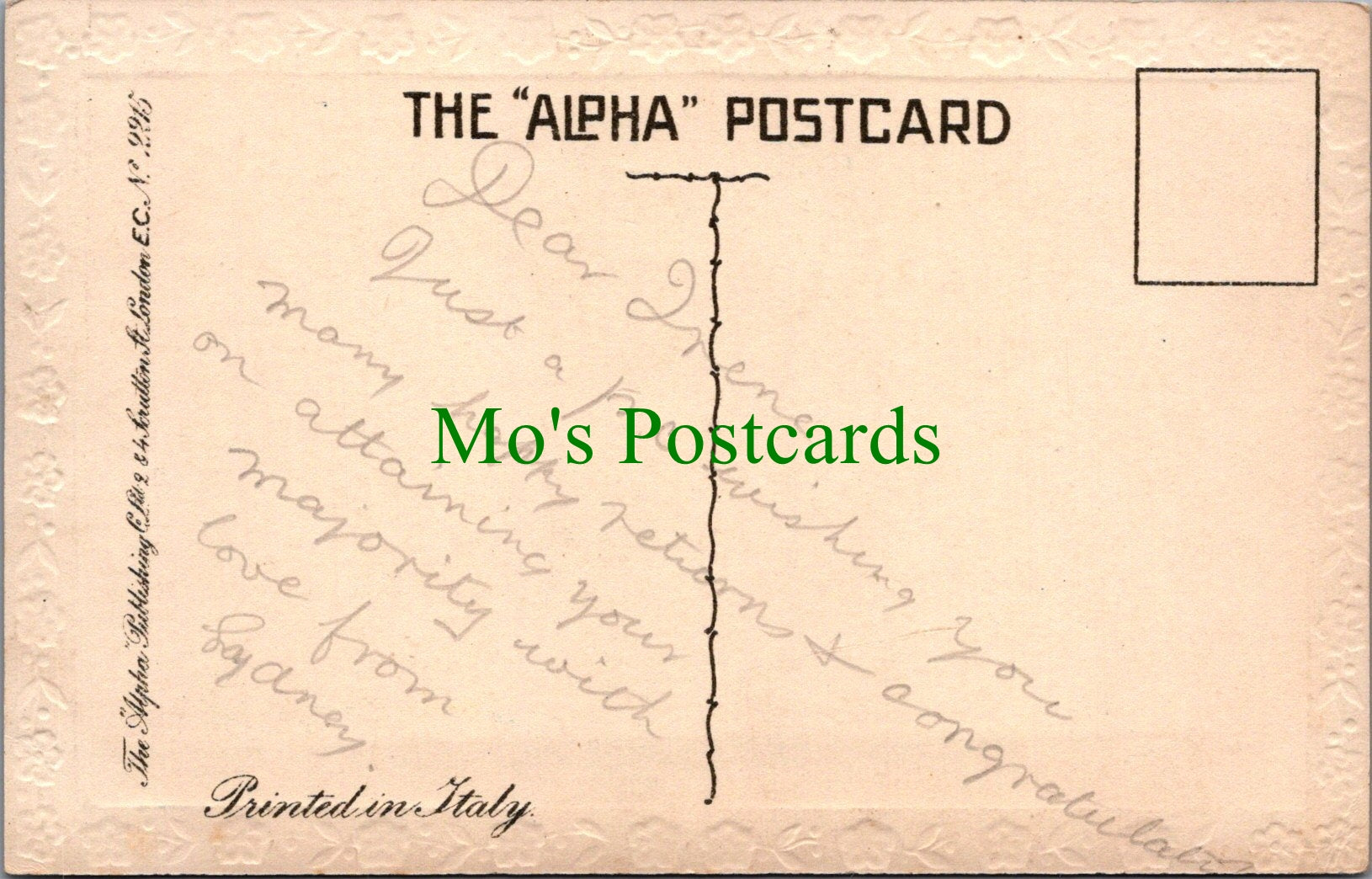 Greetings Postcard - Birthday Greetings To My Sister  SW11012