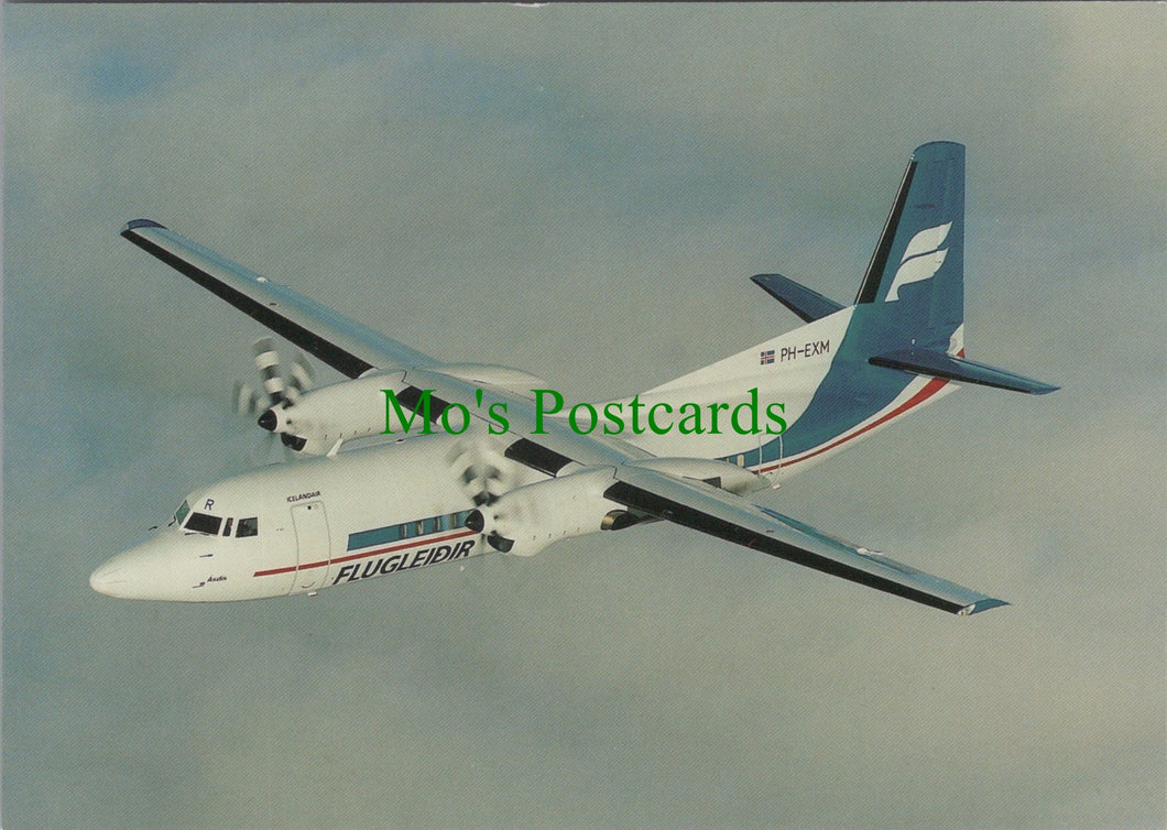 Aviation Postcard - Icelandair Fokker 50 PH-EXM Aeroplane  SW11474