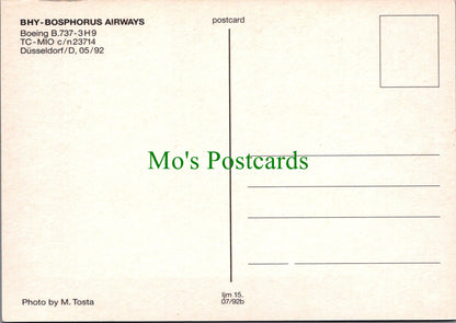 Aviation Postcard - BHY-Bosphorus Airways Boeing B.737 Aeroplane  SW11488