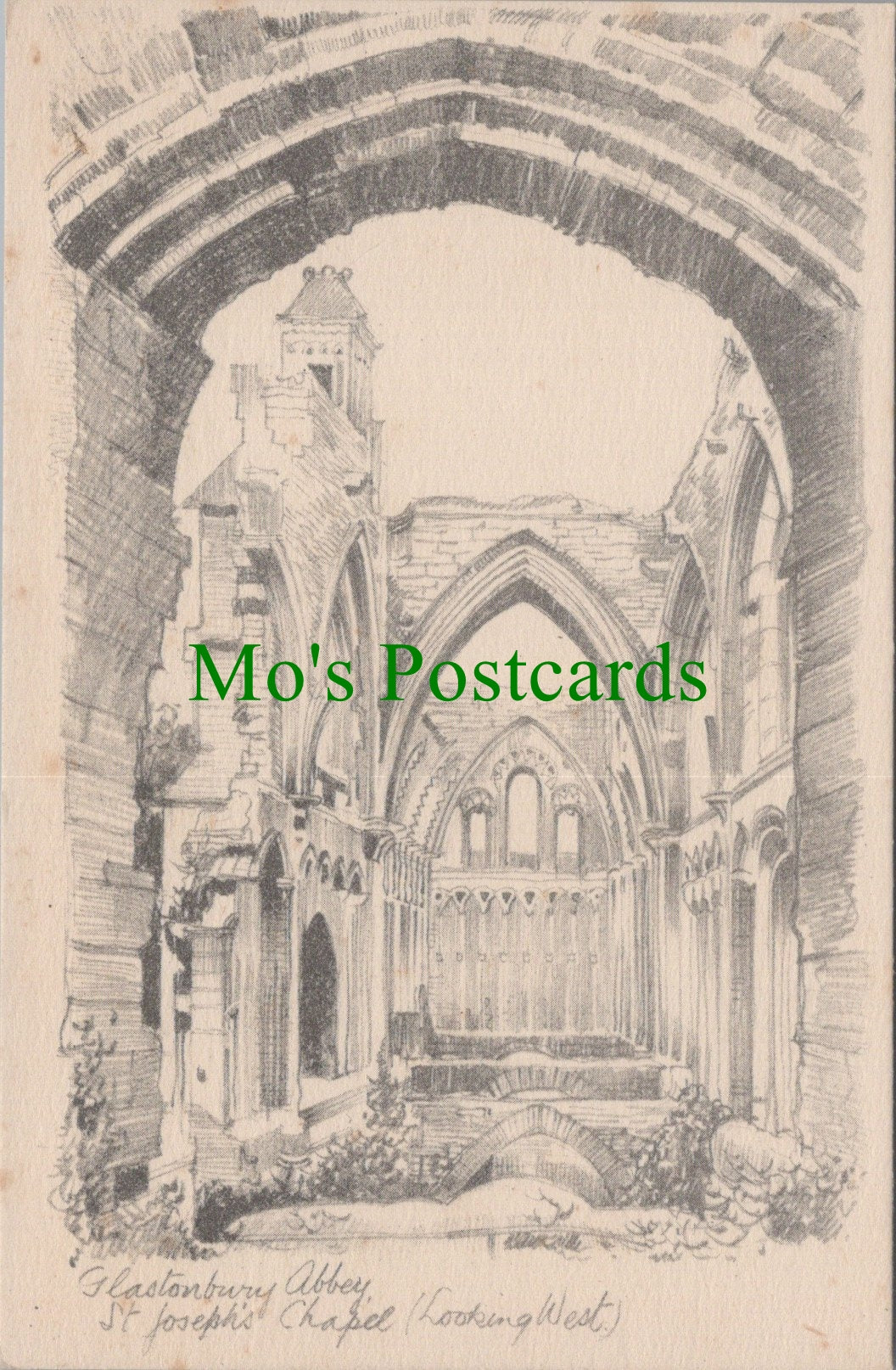 Somerset Postcard - Glastonbury Abbey, St Joseph's Chapel SW11038
