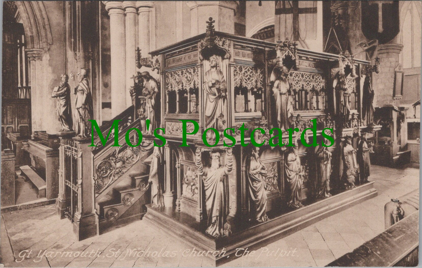 Norfolk Postcard - Great Yarmouth, St Nicholas Church  SW11061