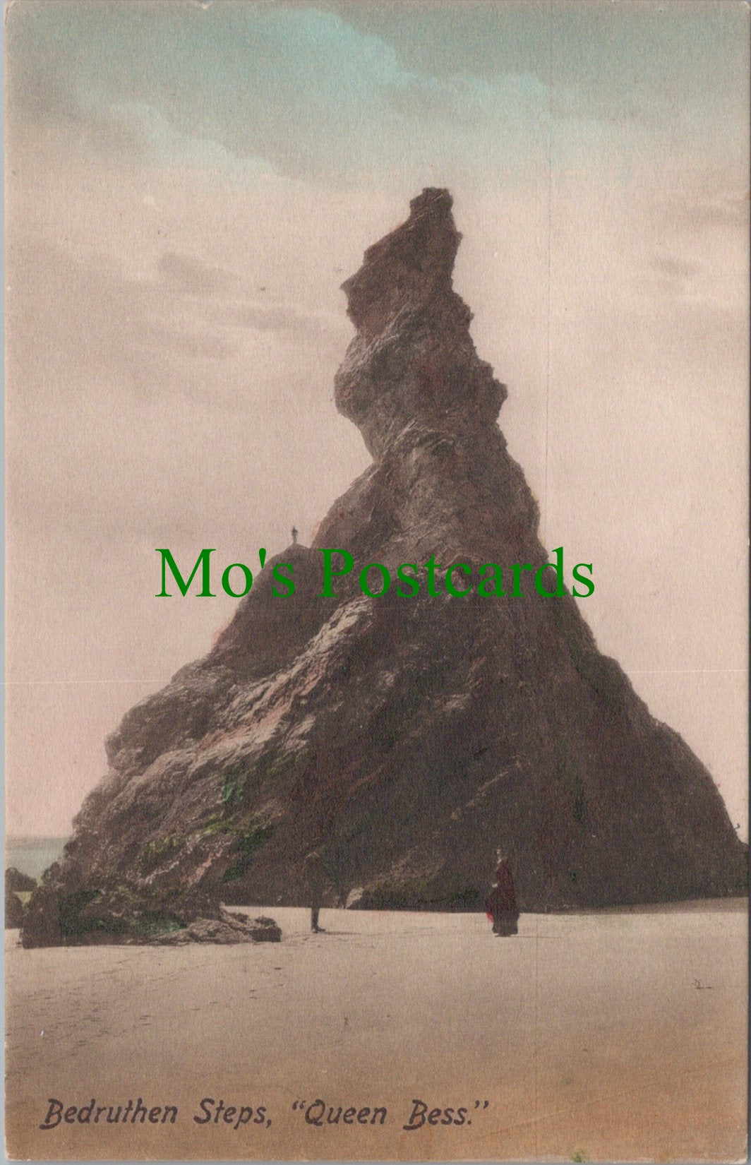 Cornwall Postcard - Bedruthen Steps, "Queen Bess"   SW11068