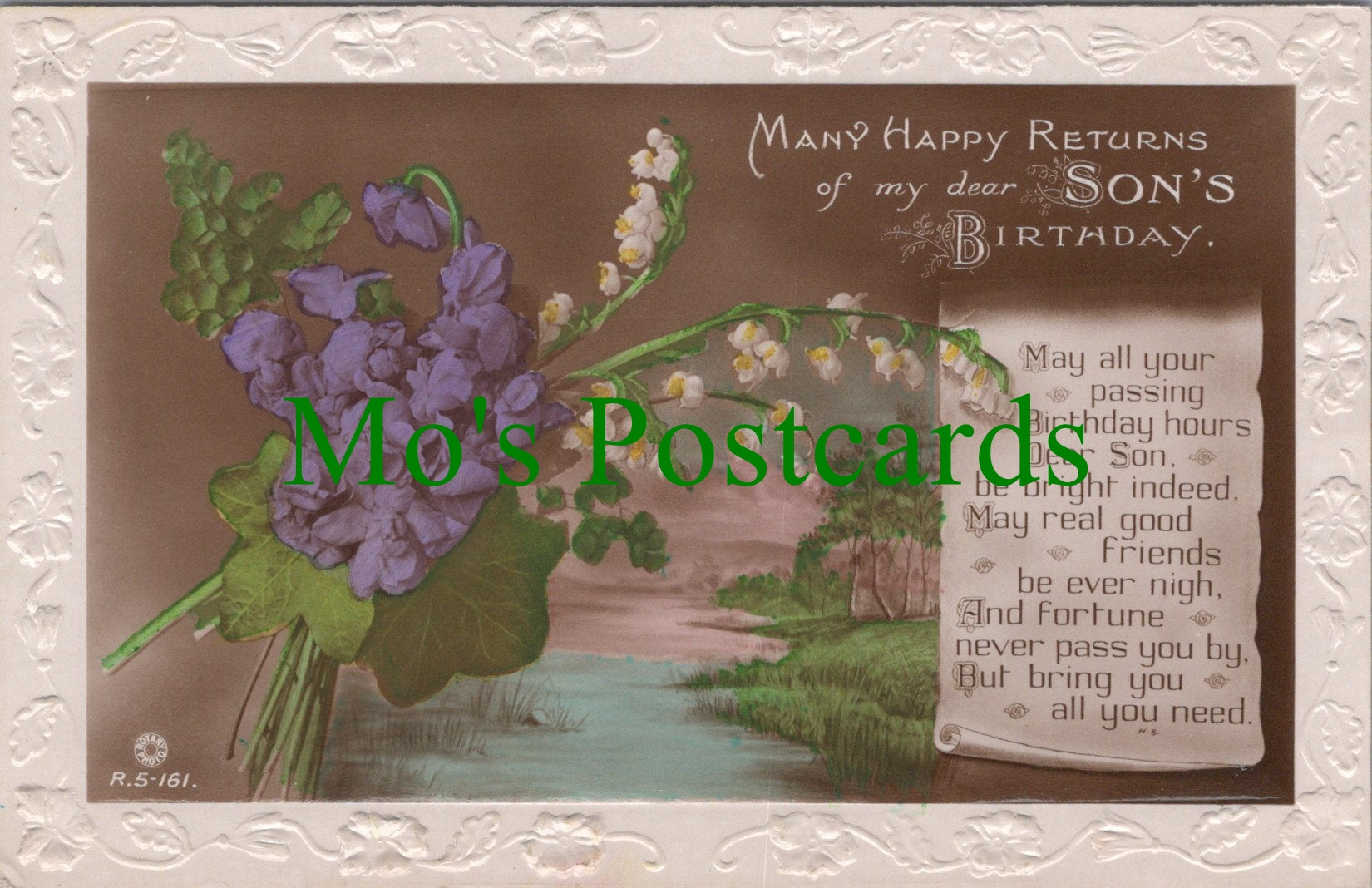 Greetings Postcard - Many Happy Returns of My Dear Son's Birthday   SW11085