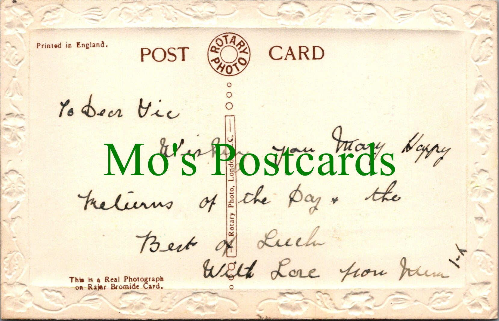 Greetings Postcard - Many Happy Returns of My Dear Son's Birthday   SW11085
