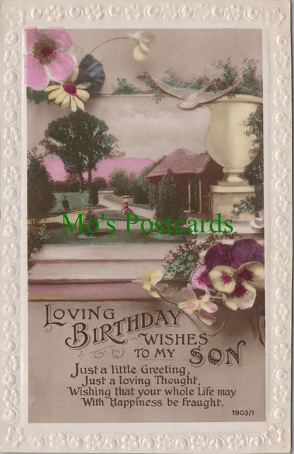 Greetings Postcard - Loving Birthday Wishes To My Son  SW11087