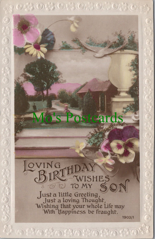 Greetings Postcard - Loving Birthday Wishes To My Son  SW11087