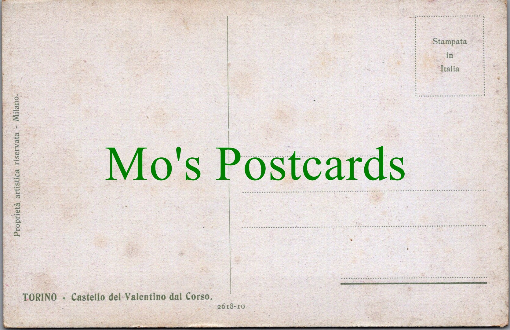 Italy Postcard - Torino, Castello Del Valentino Dal Corso SW11091