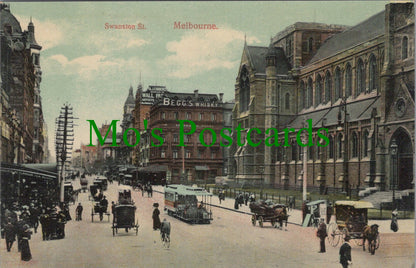 Australia Postcard - Melbourne, Swanston Street  SW11096