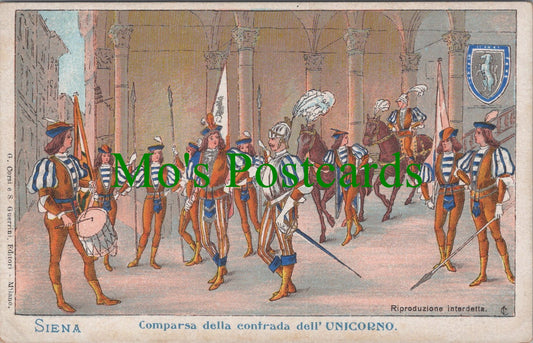 Italy Postcard - Siena, Comparsa Della Contrada Dell' Unicorno SW11099