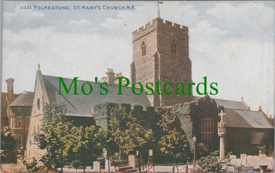 Kent Postcard - Folkestone, St Mary's Church  SW11105