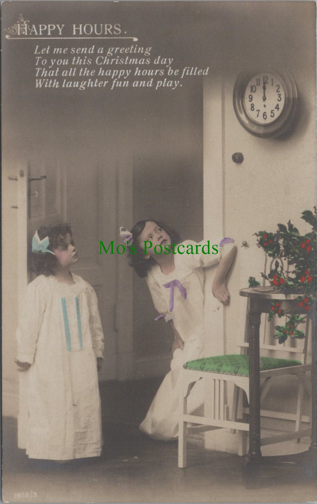 Greetings Postcard - Happy Hours, Christmas Day  HP117
