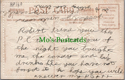 Embossed Greetings Postcard - Rose: Emblem of Fond Love  HP140