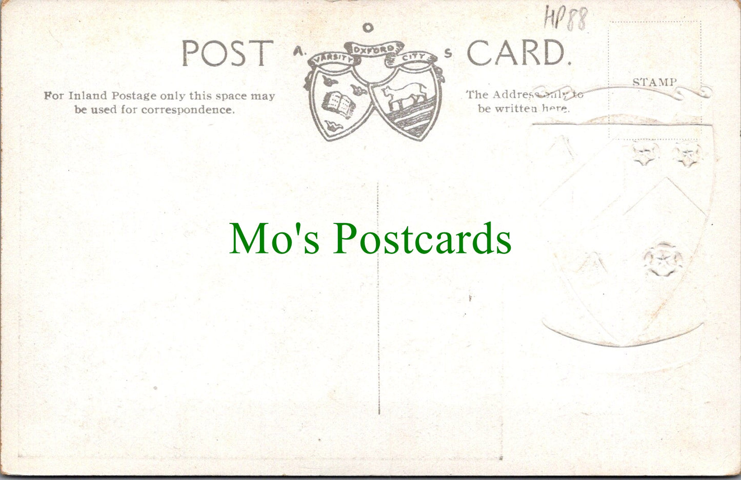 Oxfordshire Postcard - Heraldry, Wadham College, Oxford  HP88
