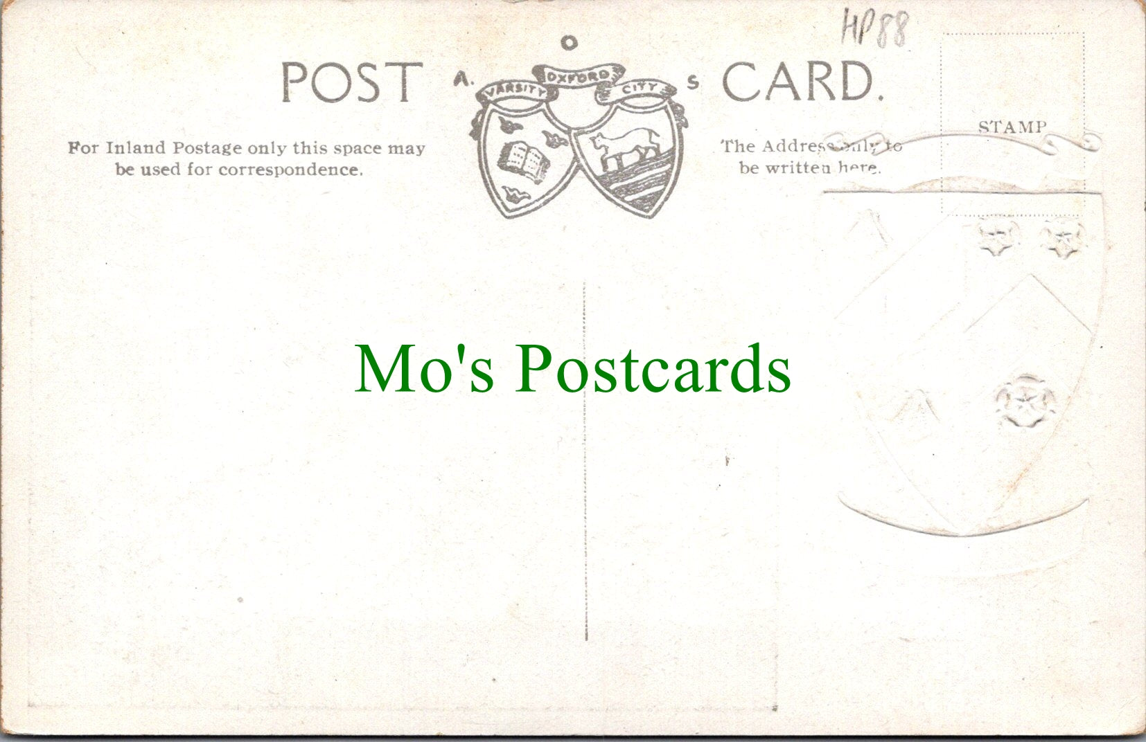 Oxfordshire Postcard - Heraldry, Wadham College, Oxford  HP88