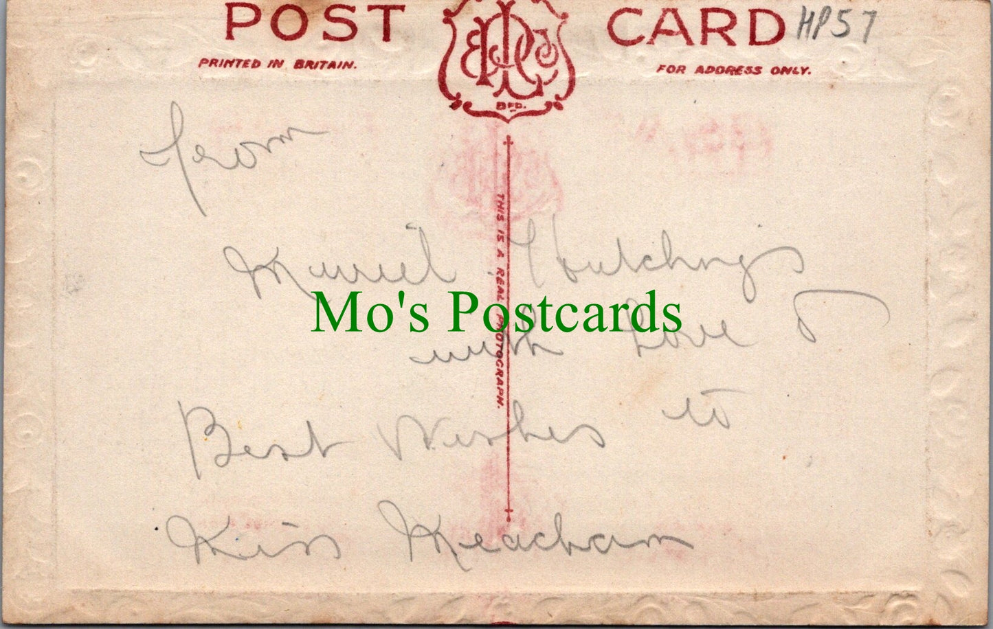 Greetings Postcard - Hearty Birthday Wishes   HP57