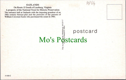 America Postcard - Oatlands, South of Leesburg, Virginia   HP64