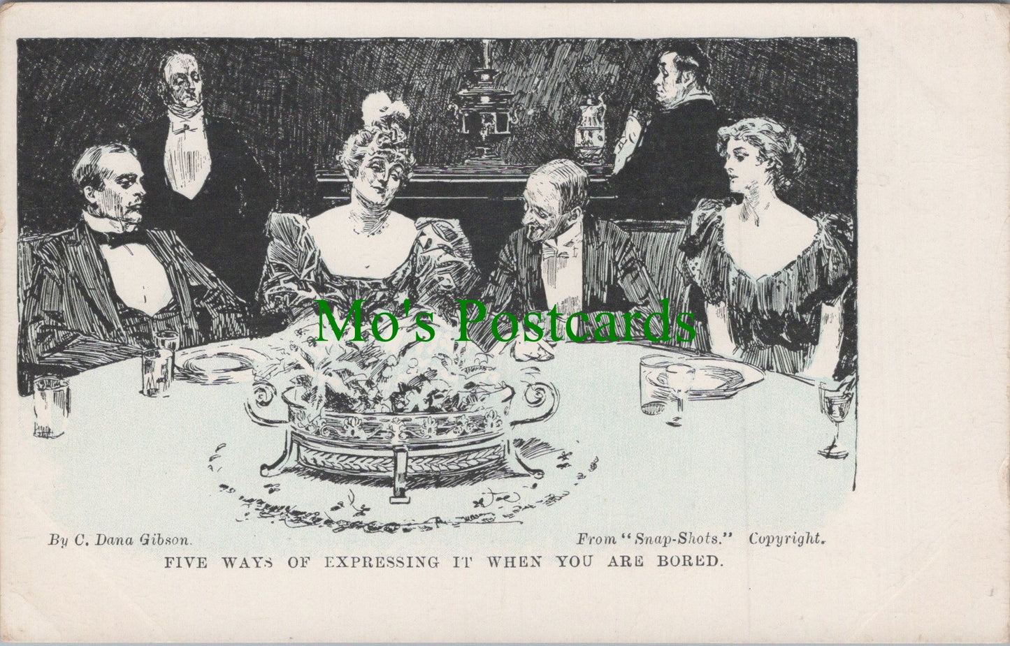 Snap-Shots Postcard - Comedy Cartoon & Sketches by C.Dana Gibson HP79