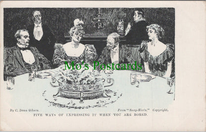 Snap-Shots Postcard - Comedy Cartoon & Sketches by C.Dana Gibson HP79