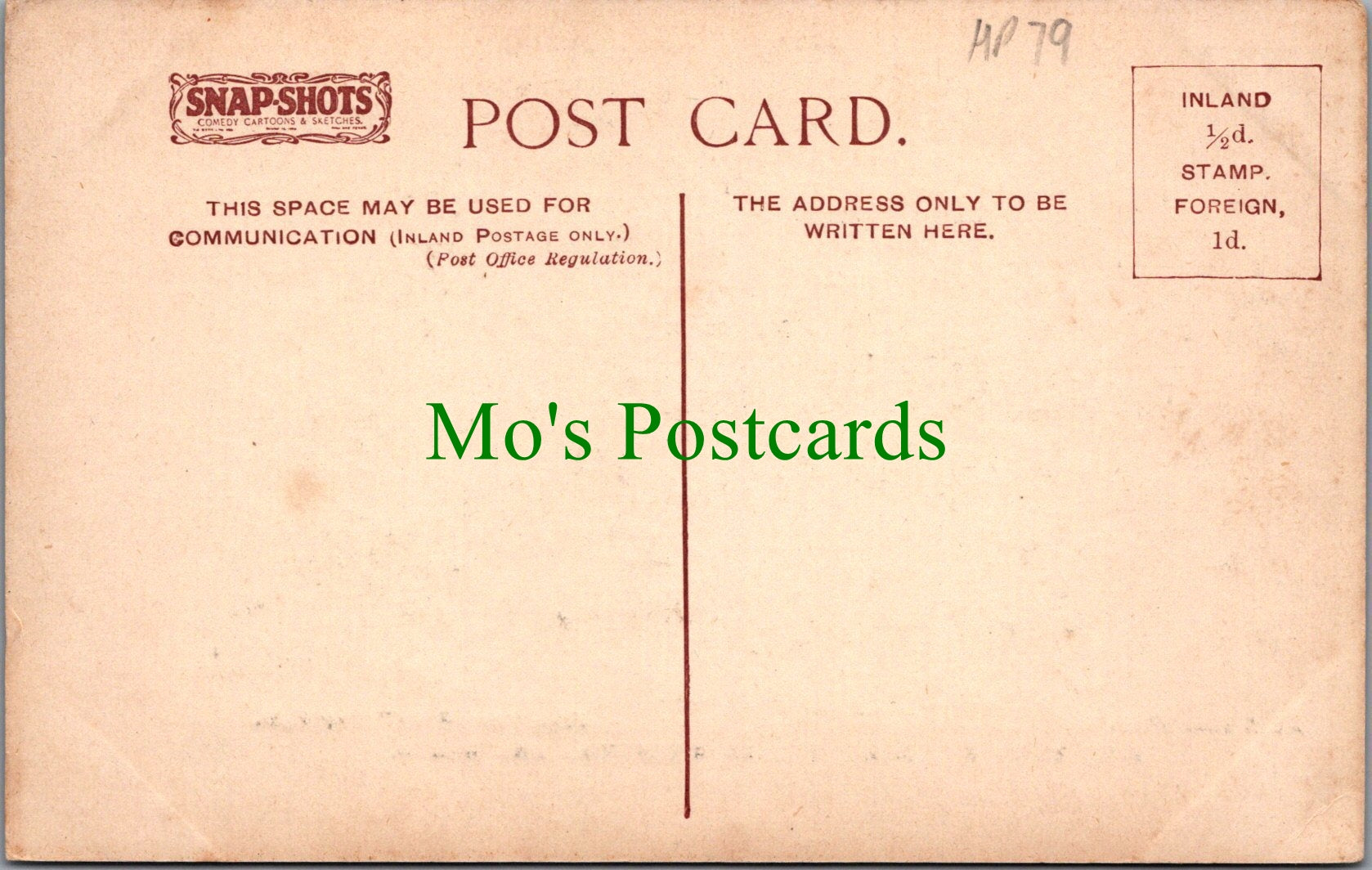 Snap-Shots Postcard - Comedy Cartoon & Sketches by C.Dana Gibson HP79