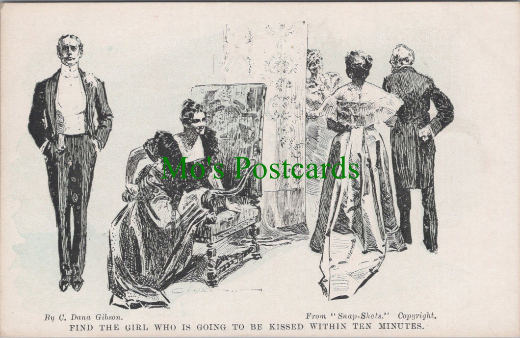Snap-Shots Postcard - Comedy Cartoon & Sketches by C.Dana Gibson HP81