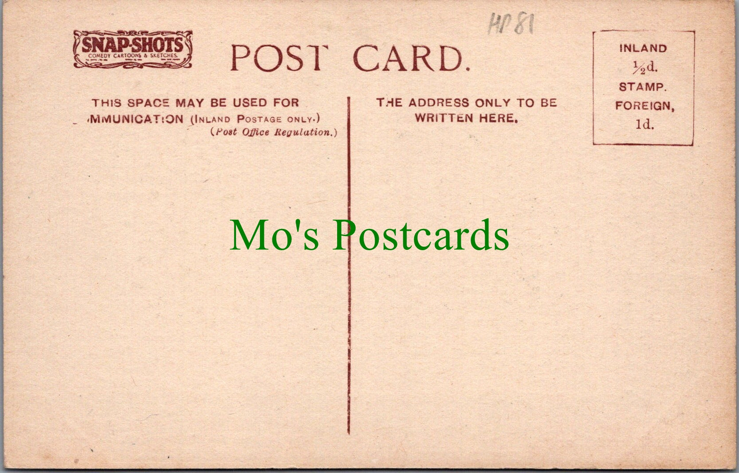 Snap-Shots Postcard - Comedy Cartoon & Sketches by C.Dana Gibson HP81