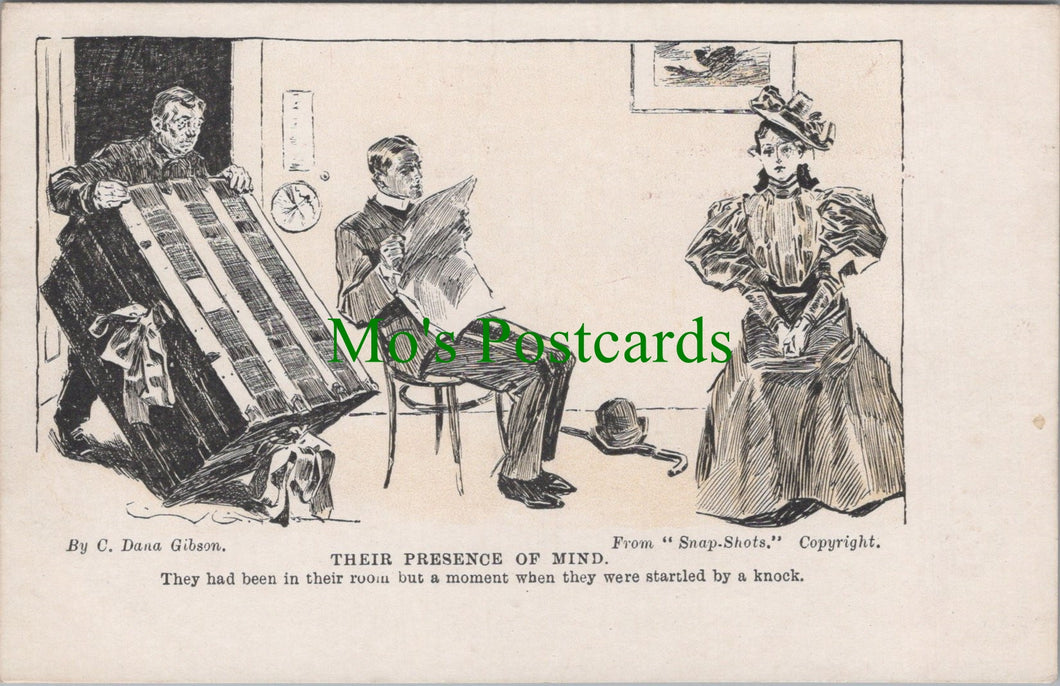 Snap-Shots Postcard - Comedy Cartoon & Sketches by C.Dana Gibson HP82